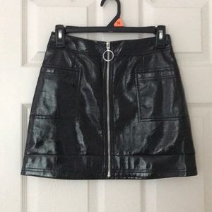 Topshop leather skirt